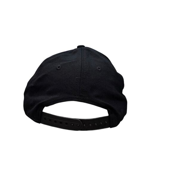 Nike True Black Wool Snap Back Hat Big White Swoosh Logo Baseball Adjustable - Picture 3 of 5